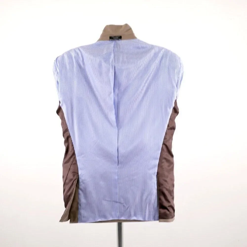 Tommy‎ Hilfiger Brown Tan Sharkskin Wool 44R 2 Button Blazer